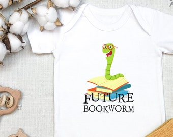 Future Bookworm s®, Cute Baby , Worm , Nerd , Bookworm, Smart , Book Onesie, Reader Gift, Baby Girl Outfit, Onesie®