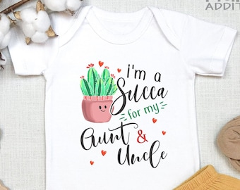 I'm A Succa for my Aunt and Uncle  Bodysuit, Funny Baby s, Cute Niece Nephew Baby Shower Gift, Baby Clothes, Plant , Baby, Onesie®