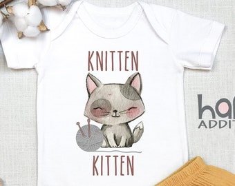 Cute Cat s, Knitten Kitten , Toddler Shirt, Cat Lover, Crazy Cat Baby, Cat Lady, Funny Cat Shirt, Cute Cat Outfit, Grandma baby, Onesie®
