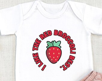 Strawberry Baby , Baby Bodysuit, Broccoli , Funny Baby, Baby Boy, Baby Girl, Cute Niece Nephew, Srawberry , Fruit, Onesie®