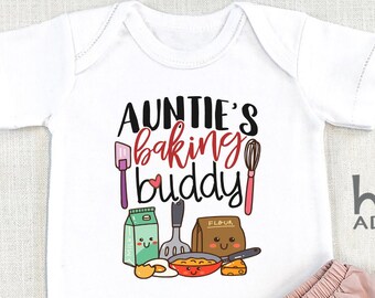 Custom Baking Buddy Baby , Baby Reveal, Baby Announcement , Grandma's Baking Buddy, Auntie , Aunt, Gift, Toddler Shirt, Onesie®