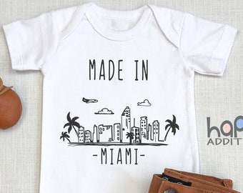 Made In Miami , Florida Baby Outfit, Baby Shower Gift, Fl Miami Florida, Toddler Shirt, Long Sleeve, Baby Boy , Someone Loves Me, Onesie®