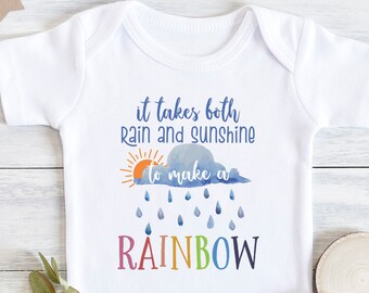It Takes Both Rain and Shine To Make A Rainbow, Baby Bodysuit, Rainbow Baby, Baby Announcement, Baby Reveal, Rainbow Baby, The Storm Is Over