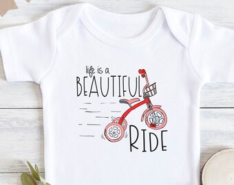 Life Is A Beautiful Ride , Baby Bodysuit, Sweet Baby Shower Gift, Niece Gift, Gift For Baby Girl, Newborn, Long Sleeve, Baby Reveal, Onesie®