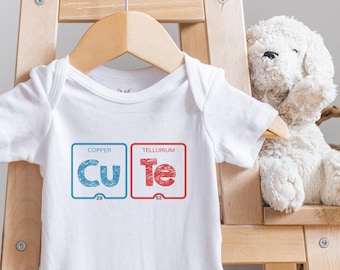 Cute , Cute Baby , Nerd , Science , Geek , Math , Funny Baby Onesie, Periodic Table, Unisex Baby Gift, Onesie®