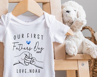 Personalized Our First Father's Day , Minimalist, Unisex , Cute Father's Day Outfit, I Love My Daddy, Custom Name, Happy, Onesie®