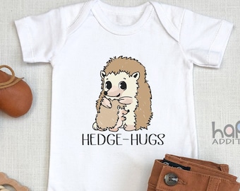 Cute Hedgehog Baby , Cute Baby Bodysuit, Hedgehog , Hedge-Hugs, Farm , Baby Boy , Gender Neutral, Baby Animal, Onesie®