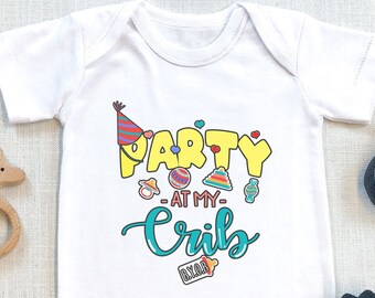 Funny Baby s, Party at My Crib, Funny Baby , Cute Bottle Baby , Baby Shower Gift, Baby Bodysuit, Baby Boy, Baby Girl, BYOB, Onesie®