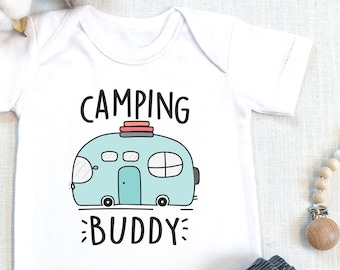 Camping Buddy , Happy Camper , Baby Shower Gift, Adventure Cute Baby s, Camping Bodysuit, Camping , Camper, Onesie®