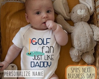 Golf , Future Golfer, Golf Fan Just Like Daddy, Golf Fan, Golf Lover, I like Golf, Long Sleeve, Cute Toddler Shirt, Golfing, Onesie®