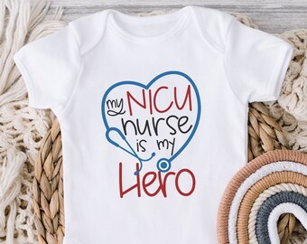 My NICU Nurse Is My Hero, Peace Out NICU, NICU Baby , Nicu Graduate, Going Home Outfit, Going Home , Rainbow Baby, Long Sleeve, Onesie®
