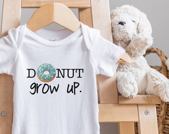 Funny Donut Baby , Donut Lover, Donut , Donut Baby Shower, Donut Pun, Baby Boy Outfit, Funny Baby s, Pun, Donut Grow Up, Onesie®