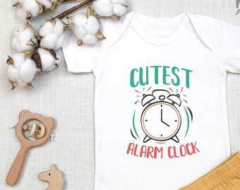 Cutest Alarm Clock Baby s®, Baby Bodysuit, Baby Boy Outfit, Baby Girl , Niece Gift, Baby Girl Outfit, Newborn Baby Outfit, Onesie®