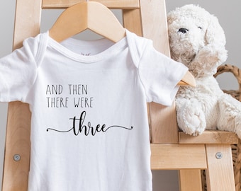 Custom Baby Announcement , And Then There Were Personalized Pregnancy Announcement, Pregnancy Reveal, Maternity Photo Prop, Ideas, Onesie®