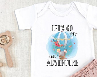 Let's Go On An Adventure Baby , Cute Baby Bodysuit, Woodland, Forest Friends , Baby Animal, Baby Girl Clothes, Travel, Onesie®