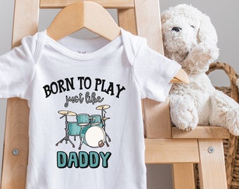 Drummer , Drummer Raglan Shirt, Baby Drummer, Drumming Toddler T-shirt, Drum, Music Baby Outfit, Toddler Music Gift, Born to Play, Onesie®