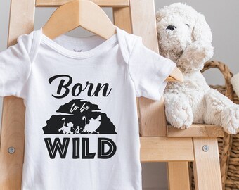 Born To Be Wild , Born To Be Wild, Baby Boy , Baby Boy Bodysuit, Baby Shower Gift Idea, Toddler T-Shirt, Raglan Baseball Tee, Onesie®