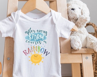 Baby Rainbow , After Every Storm Comes A Rainbow, Baby Bodysuit, Baby Rainbow, Baby Announcement, Baby Reveal, Going Home Outfit, Onesie®
