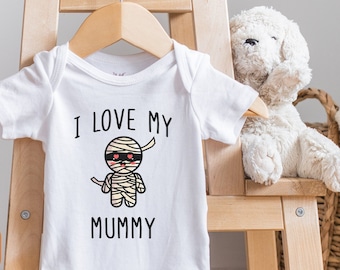 Cute Halloween Baby , I Love My Mummy, Halloween s, Toddler Shirt, Cute Pun Halloween, I Love Mommy, Baby Shower Gift Halloween, Onesie®