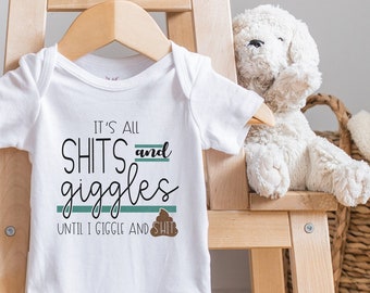 Funny Baby ,  It's All Shits And Giggles, Baby Shower Gift, Funny Baby Clothes, Funny , New Mom Gift,  Cute Niece Nephew, Onesie®