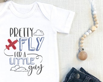 Pretty Fly For A Little Guy  Bodysuit, Funny Baby s, Cute Nephew Gift, Baby Shower Gift, Baby Boy Clothes, Birthday Airplane, Onesie®