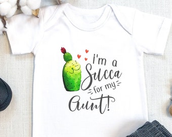 I'm A Succa for my Aunt  Bodysuit, Funny Baby s, Cute Niece Nephew Baby Shower Gift, Unisex Baby Clothes, Plant , Baby, Onesie®
