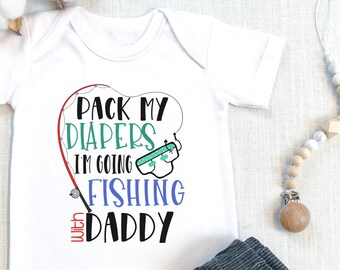 Going Fishing With Daddy , Fishing Baby Boy s, Sailing Outfit, Fishing Trip Outfit, Baby Boy Outfit, Baby Shower Gift, Onesie®