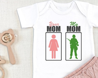 Mom , Funny Baby Bodysuit, Funny Uncle Baby , Cute Niece Baby Shower Gift, Army Mom, Your Mom My Mom Is Cooler,  Funny Mommy, Onesie®