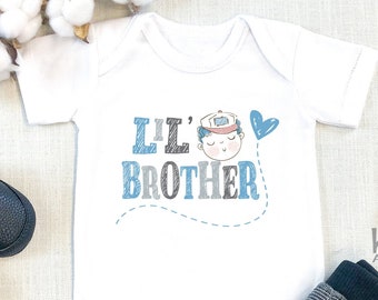 Little Brother , Newborn Baby , Little Brother  Baby Bodysuit, Baby Boy Clothes, Cut, Coming Home Outfit, Announcing Baby, Onesie®