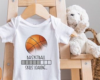 Basketball Skills Loading Baby Onesie®, Basketball Baby Boy Gift, Basketball Fan Outfit, Cute Funny Basketball, Baby Shower Gift 2130