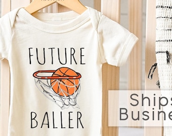 Future Baller Baby Onesie®, Cute Basketball Outfit, Newborn Outfits for Sports Fan, Basketball Baby, Baby Shower Gift, Baby Boy Gift, Fans