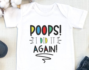 Funny Baby , Poops I Did It Again , Funny Baby Shower Gift, Pregnancy Reveal, Funny Saying , Funny Bodysuit, Onesie®