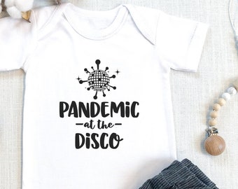 Pandemic At The Disco Baby , Social Distancing, Quarantine , Newborn Baby Gift, Coming Home Outfit, Panic At The Disco, Onesie®