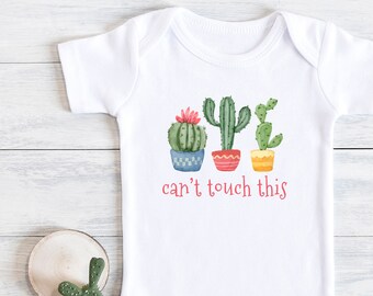 Can't Touch This , Toddler Shirt, Kids Tee, Funny Baby s, Plant , Succulent , Vegan, Succa for You, Pandemic, Onesie®
