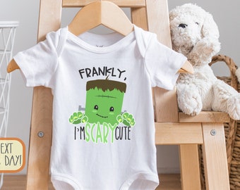 Cute Halloween Baby , Frankly I'm Scary Cute, Halloween Shirt for Toddlers, Toddler Shirt, Monster Toddler, Halloween Shirt for Kids