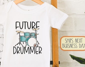 Future Drummer, Drummer , Baby Drummer Bodysuit, Drumming Baby Outfit, Drum , Music Baby Outfit, Baby Announcement, Baby Shower, Onesie®