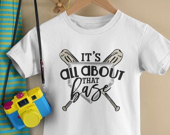 Toddler Baseball Shirt, Kid Shirt, All About That Base, Toddler T-Shirt, Baby s, Baseball Birthday, Batter, Funny Pun, Onesie®