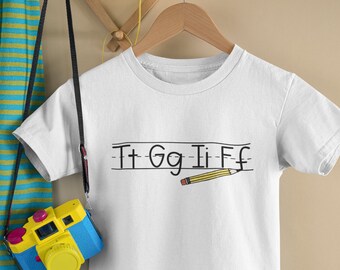 TGIF Funny Toddler Shirt, Thank God it's Friday Unisex Kids Shirt, Reading Shirt for Kids, Kids Outfit, Teacher Gift, Alphabet Shirt