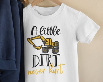 Little Dirt Never Hurt Toddler Shirt, Kids T-shirt, Dirt Bike, Kids Outdoor Outfit, Camping Clothes, Explore, Adventure, Toddler T-shirt