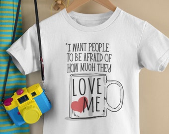 Funny Toddler Shirt, The Office Fan Gift Unisex Kids Shirt, Kids Outfit, I Want People To Be Afraid Of How Much They Love Me, Michael Scott