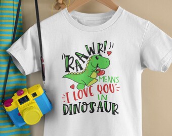 Cute Dinosaur Shirt, Means I Love You In Dinosaur T-Rex Dinosaur Shirt, Dinosaur Toddler Shirt, Cute Christmas, Dino, Cute Dinosaur Outfit