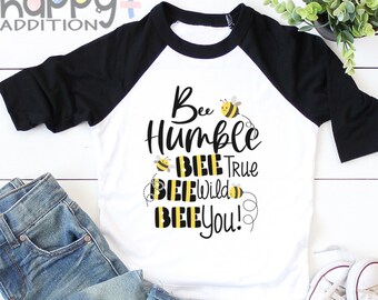 Honey Bee Toddler Shirt, Bee Humble, Bee You Raglan Shirt, Save The Bee's, Unique Baby Gift, Bee Baby , Long Sleeve, Onesie®