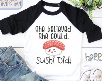 Cute Pun Sushi Toddler Tee, Sushi Baby Bodysuit, Japanese Food Baby Bodysuit, Sushi Baby , Cute Baby s, Raglan Baseball Tee, Onesie®