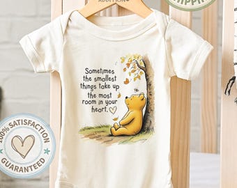 Vintage Storybook Pooh Bear Baby Bodysuit ONESIE®: Smallest Things