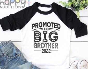 Promoted Big Brother Toddler Shirt, Pregnancy Announcement, Big Sibling, Oldest Brother, Big Bro Est 2022 2023, Promoted Brother Tee - 752