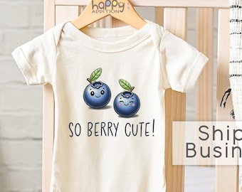 So Berry Cute Baby Onesie®, Little Blueberry, Cute Fruit Baby Shower Gift, Fruit Vegetable Baby Romper