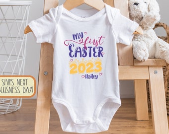 My 1st Easter Baby , My First Easer for Baby Girl, Personalized Easter Baby Gift for Girl, Cute Baby Clothes for Easter, Custom Name