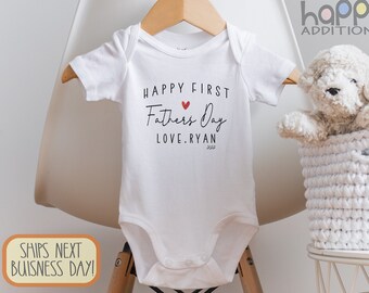 Personalized Happy Father's Day , Custom Gift for Dad, Our First Father's Day, Minimalist , Unisex, Cute Father's Day Gift, Onesie®
