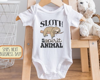 Sloth Baby , Sloth Is My Spirit Animal Baby Bodysuit, Funny Baby s, Niece Nephew, Baby Girl , Unisex, Baby Boy, Onesie®