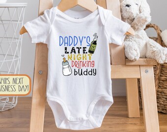 Funny Dad Baby s - Dad  - First Time Dad Gift - Cute Daddy Baby Announcement Gift- Funny Newborn Gifts for Dad - Drinking Buddy, Onesie®
